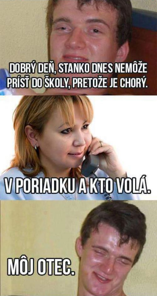 Výhovorky opitého školáka
