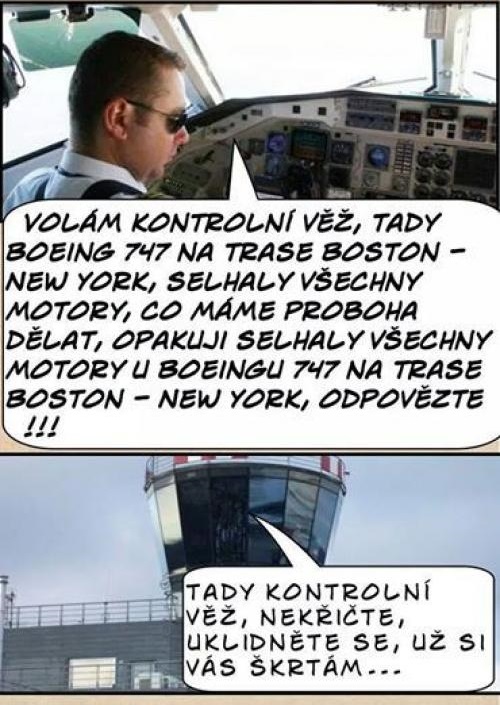 Volanie kontrolnej veže z Boeingu