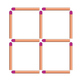 Vytvorenie desiatich štvorcov: Obrázková hádanka