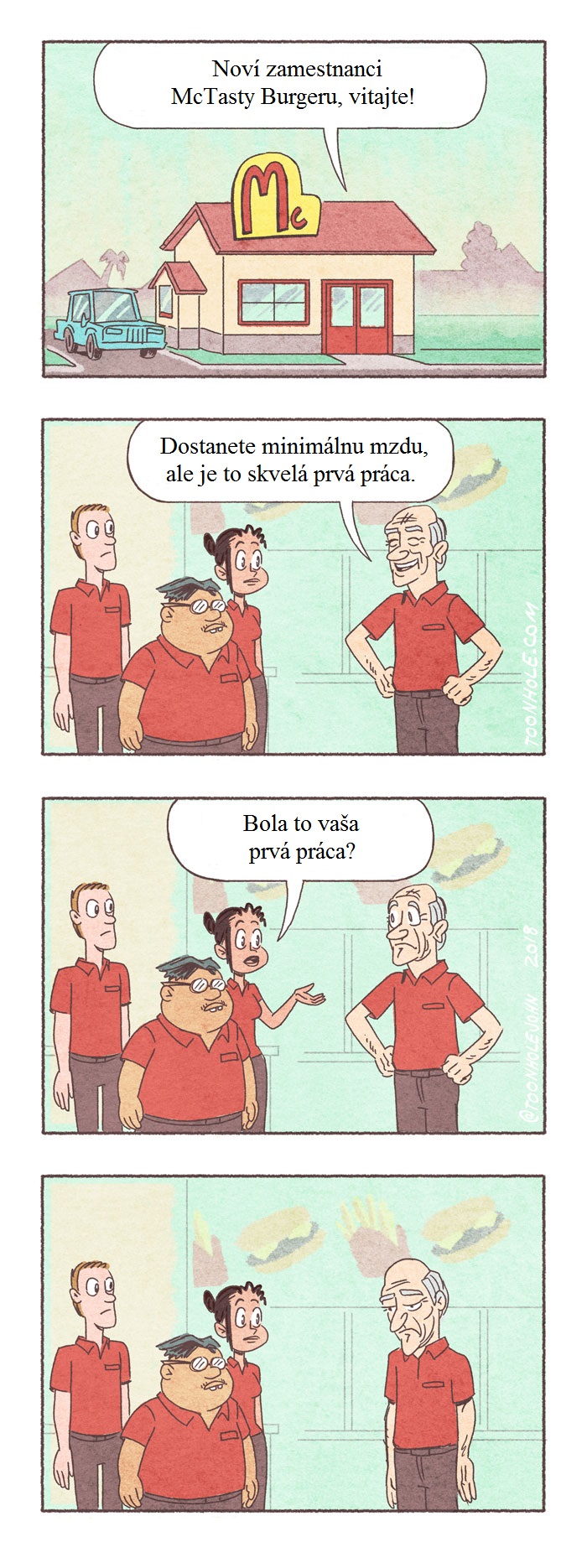 Zamestnanci vo fastfoode